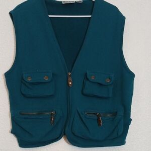 Nada Nuff Teal Utility Vest S